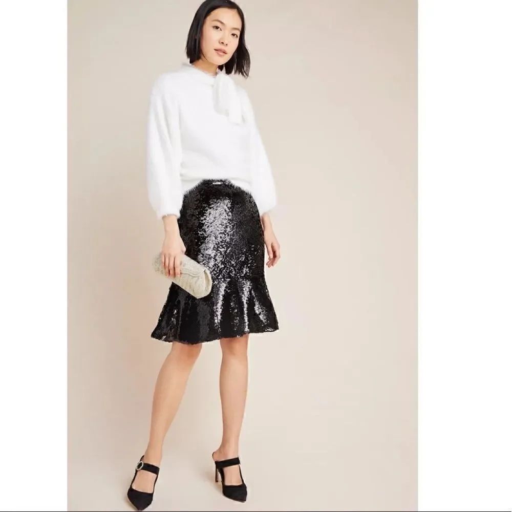 New Anthropologie Hutch Esme Sequined Skirt